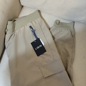 Libian Women's Cargo Tan Joggers